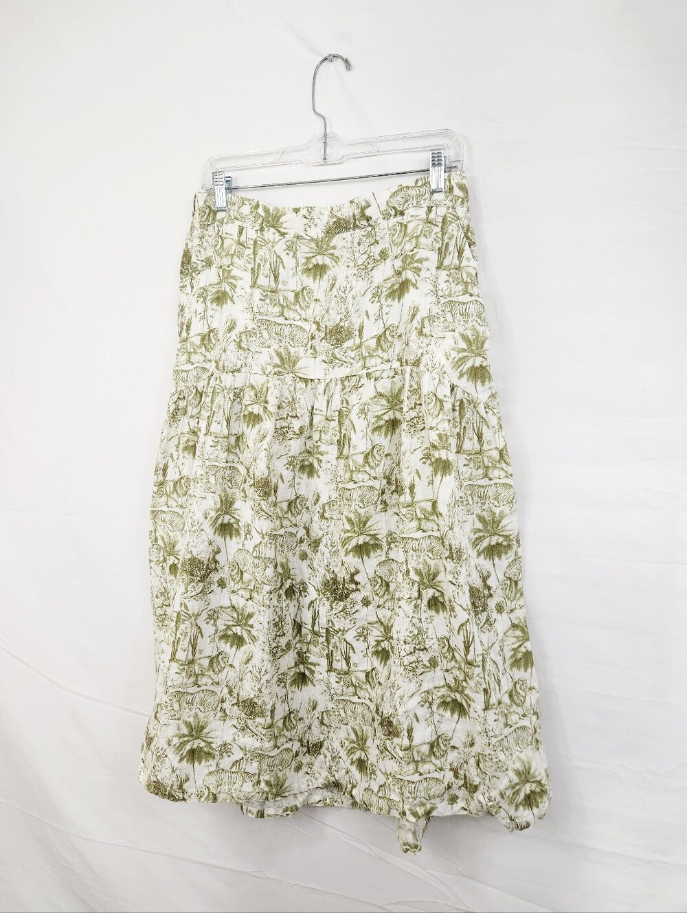 Rachel Zoe Safari Linen Midi Skirt